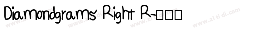 Diamondgrams Right R字体转换